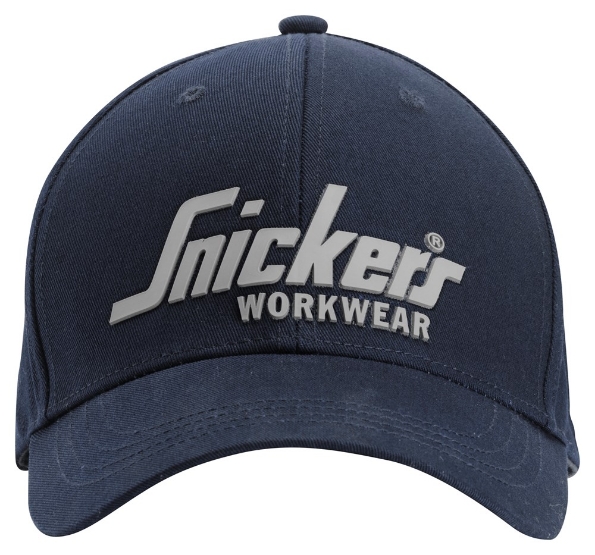 Afbeeldingen van Snickers Workwear Cap met Logo 9041 donkerblauw/zwart