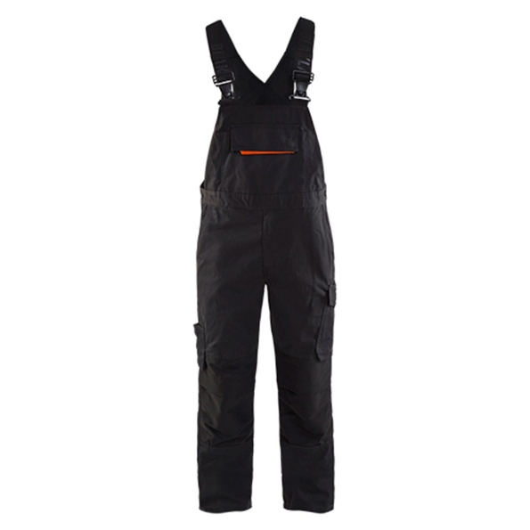 Afbeeldingen van Blåkläder Bretelbroek met stretch 2695 zwart/rood C48