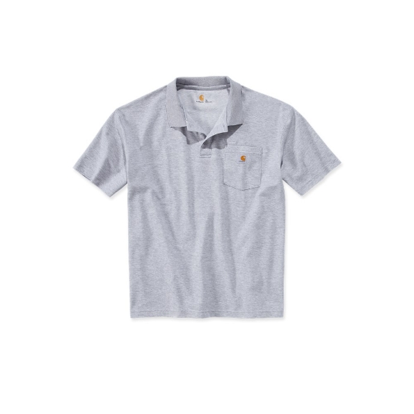 Afbeeldingen van Carhartt Loose fit midweight short-sleeve pocket polo K570 grijs XS