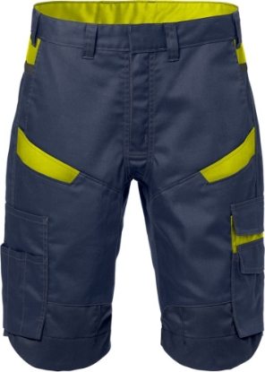 Afbeeldingen van FRISTADS Korte Broek 2562 STFP Marineblauw/fluor geel C52
