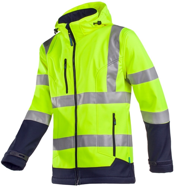 Afbeeldingen van Sioen Fuller softshell jas 9933 fluor geel/blauw 3XL