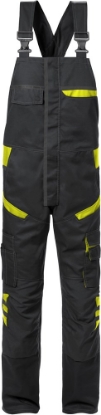 Afbeeldingen van FRISTADS Amerikaanse Overall 1555 STFP Zwart/Fluor Geel C58