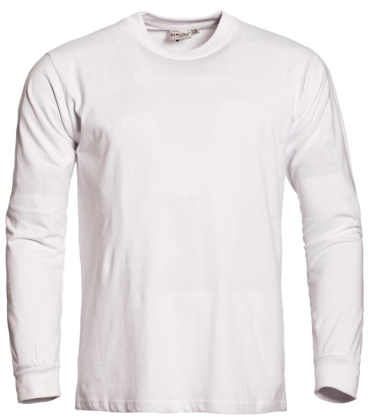 Afbeeldingen van Santino T-shirt Lange Mouw James wit 2XL