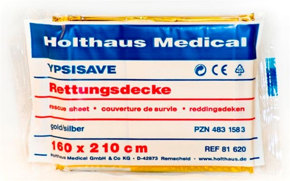 Afbeeldingen van Havena Reddingsdeken goud/zilver 160x210cm