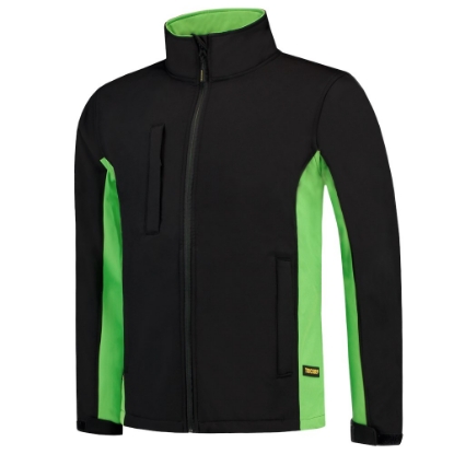 Afbeeldingen van TRICORP WORKWEAR Softshell Bicolor 402002 zwart/lime XXS