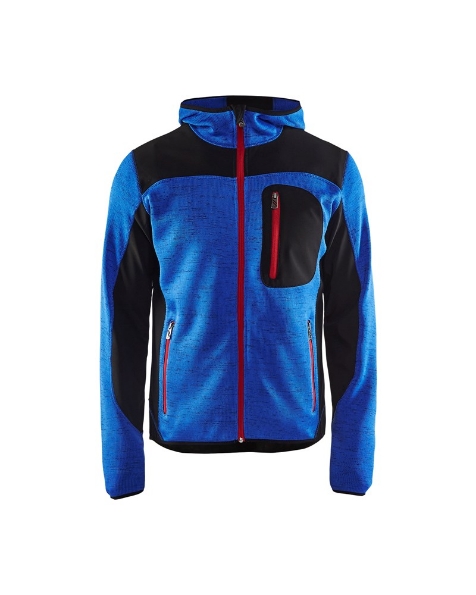 Afbeeldingen van Blåkläder Gebreid vest met softshell 4930 Blauw M