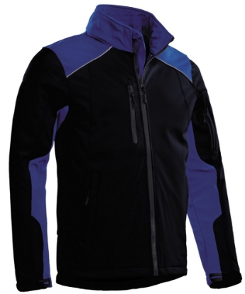 Afbeeldingen van Santino Tour softshell jas navy/korenblauw 2XL