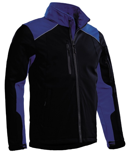 Afbeeldingen van Santino Tour softshell jas navy/korenblauw L