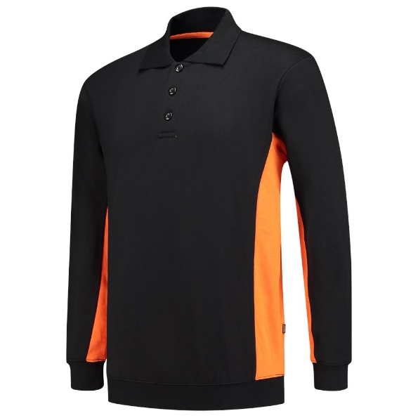 Afbeeldingen van TRICORP WORKWEAR Polosweater Bicolor 302003 zwart/oranje XS