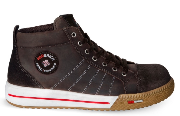 Afbeeldingen van Redbrick Heren/Dames Veiligheidsschoen hoog composiet neus en kevlar zool S3 Smaragd bruin 44