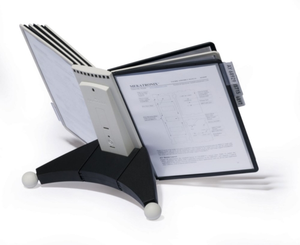 Afbeeldingen van Durable Zichtpanelensysteem sherpa, a4, vepakking 10 tas, uitbreidbaar, 563222, zwart/grijs