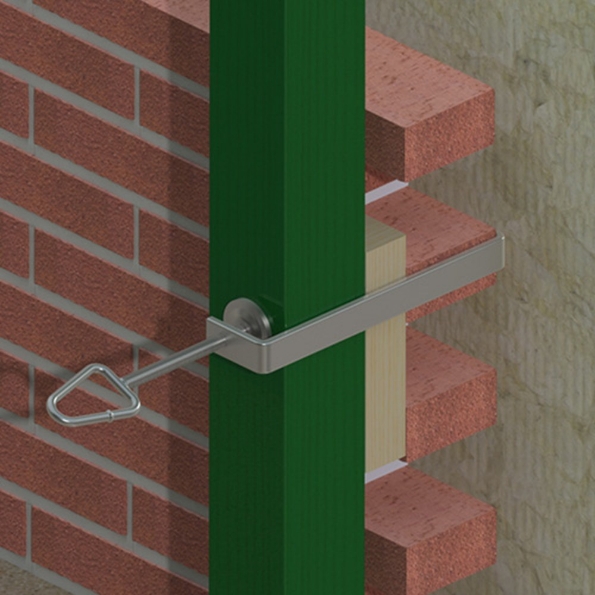 Afbeeldingen van GB Metselwerkklem buitenhoek 240 x 70 x 40 mm elektrolytisch gegalvaniseerd verzinkt