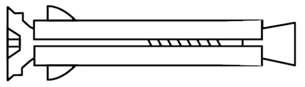 Afbeeldingen van QZ Metalen kozijnpluggen met geborgde conus platkop (staal verzinkt) QZ 854 10x112mm