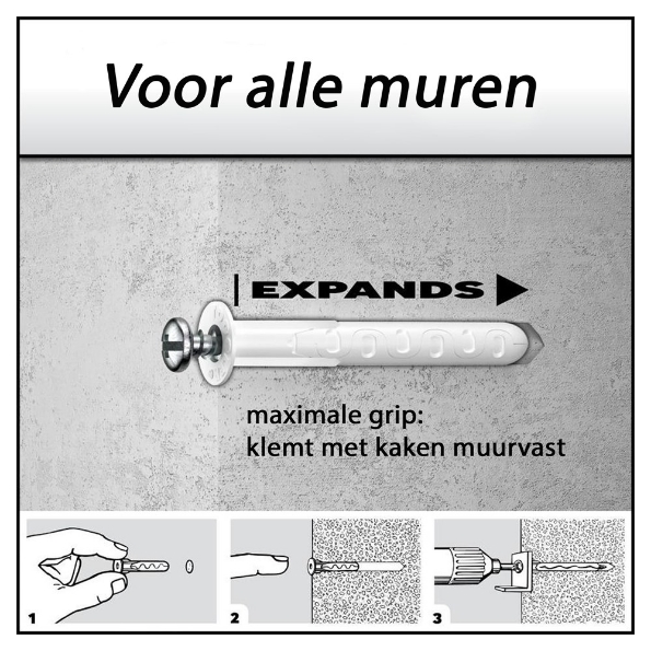 Afbeeldingen van Toggler Alligator plug + flens AF8 Ø8mm wanddikte > 12,5mm