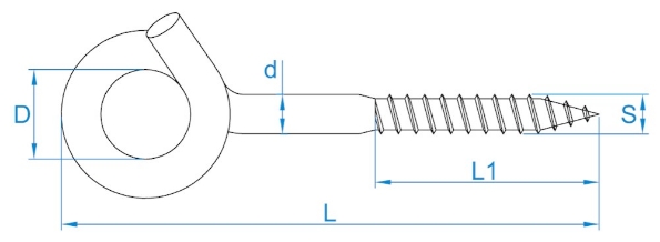 Afbeeldingen van GebuVolco Krulhaken houtdraad (ijzer gegalvaniseerd) 115 8,85 x 100mm