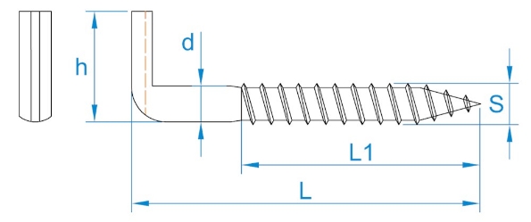 Afbeeldingen van GebuVolco Schroefduimen zwaar met zaagsnede (ijzer gegalvaniseerd) 006, 5.25 x 40 x 16 mm