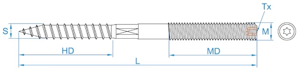 Afbeeldingen van GebuVolco Stokeinden (ijzer gegalvaniseerd) 069, m12, 120 mm, t30