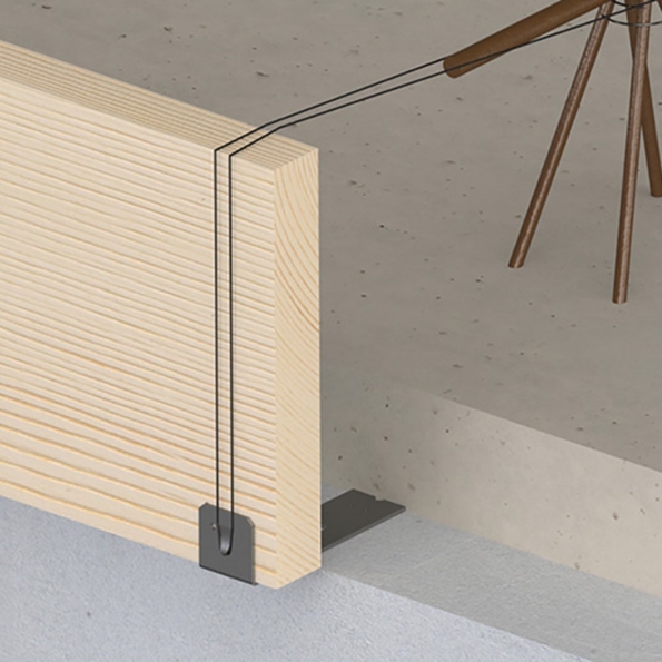 Afbeeldingen van GB Randbekistingsanker type vlak vlak 30 x 2 mm, vloerhoogte 200, sendzimir gegalvaniseerd, verzinkt