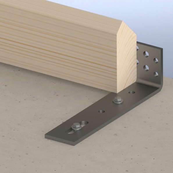 Afbeeldingen van Gb muurplaathoek, 70 x 725 mm, thermisch gegalvaniseerd, verzinkt