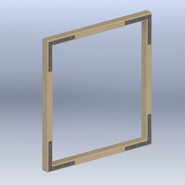 Afbeeldingen van GB Raamhoek 90° 50x10x1,5mm zink magnesium