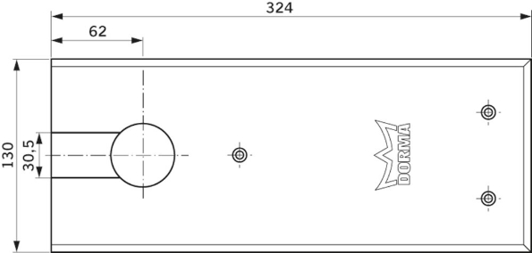 Afbeeldingen van Dormakaba Dekplaat BTS 84 rvs