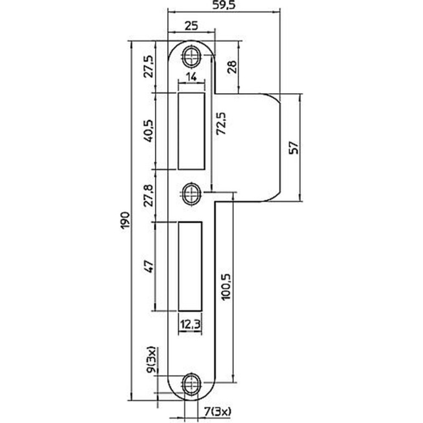 Afbeeldingen van Nemef Middensluitplaat verlengde lip VP 4920 rs