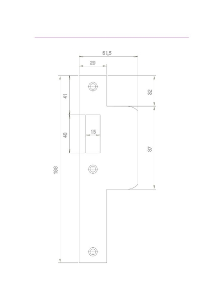 Afbeeldingen van Nemef Sluitplaat verlengd VP 649/47 Rs