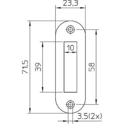 Afbeeldingen van Nemef Sluitplaat P1256 verlengde lip rechts rvs