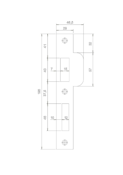 Afbeeldingen van Nemef Sluitplaat P 646/17 Ls d/n universeel rvs