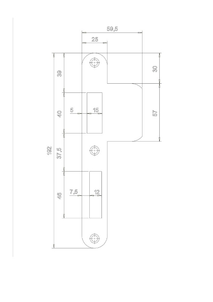 Afbeeldingen van Nemef Sluitplaat verlengd VP 646/17 Ls d/n verlengde lip rvs