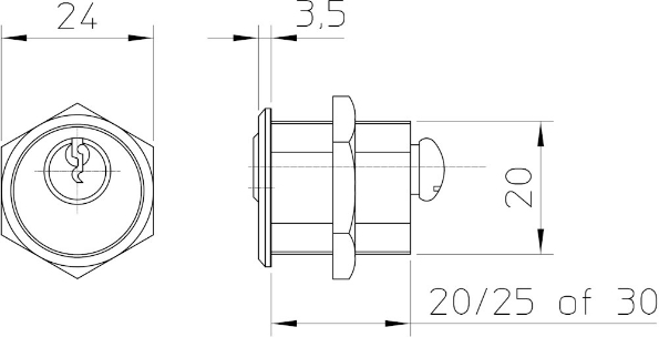 Afbeeldingen van Nemef Automatencilinder 20225 Corbin