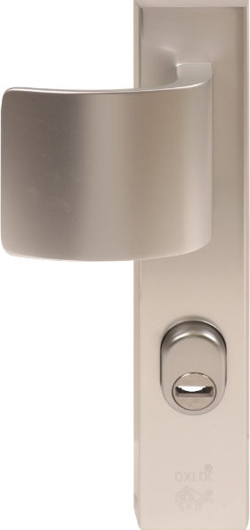 Afbeeldingen van Oxloc veiligheidslangschild met deurduwer rvs kerntrekbeveiliging