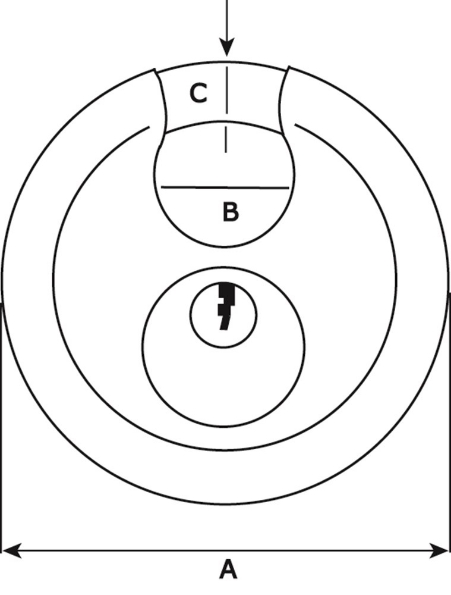 Afbeeldingen van DX Discusslot gelijksluitend 70mm KA701