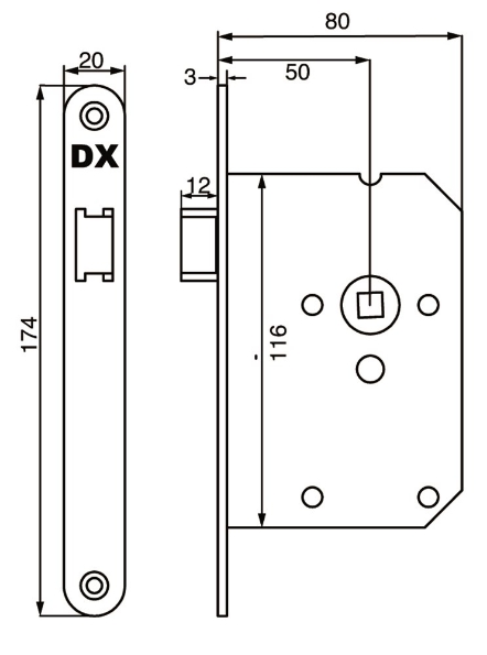 Afbeeldingen van DX Loopslot ls-50-lswe gelakt