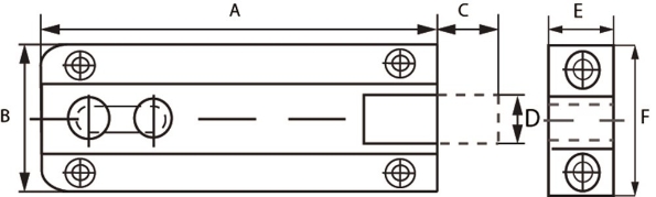 Afbeeldingen van DX Profielschuif 25 x 40 mm, vlak, nikkel
