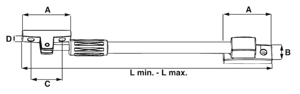 Afbeeldingen van DX Raamuitzetter 200mm, rvs finish-zwart