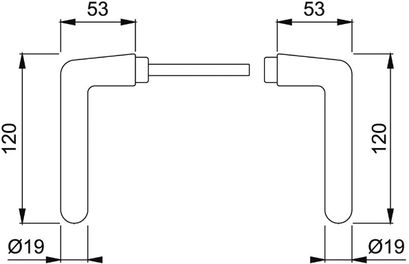 Afbeeldingen van HOPPE Deurkruk Cortina 195F, deurdikte 30-49 mm, profielstiftverbinding