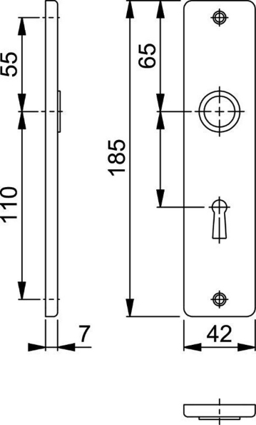 Afbeeldingen van HOPPE Kortschild 378 f1, sl56