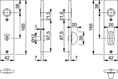 Afbeeldingen van HOPPE Kortschild wc72x8 f2 202KP