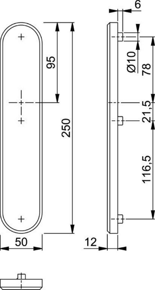 Afbeeldingen van HOPPE Veiligheidsschild ovaal 3235, geheel blind, massief