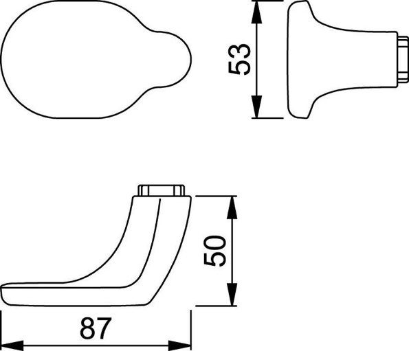 Afbeeldingen van HOPPE Knop t.b.v. veiligheidsschilden en rozetten 86G F1