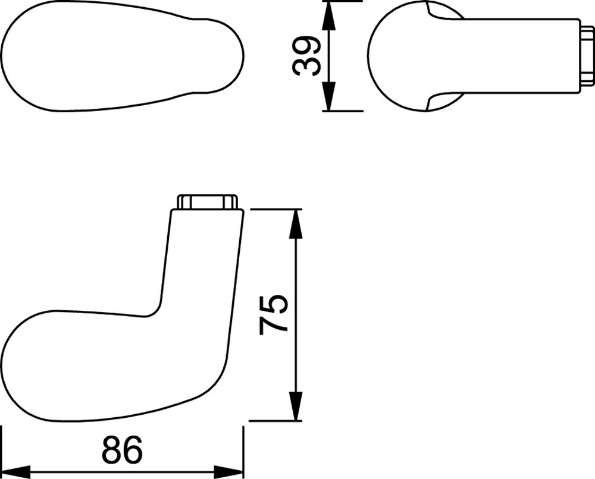 Afbeeldingen van HOPPE Knop t.b.v. veiligheidsschilden en rozetten 33 F1