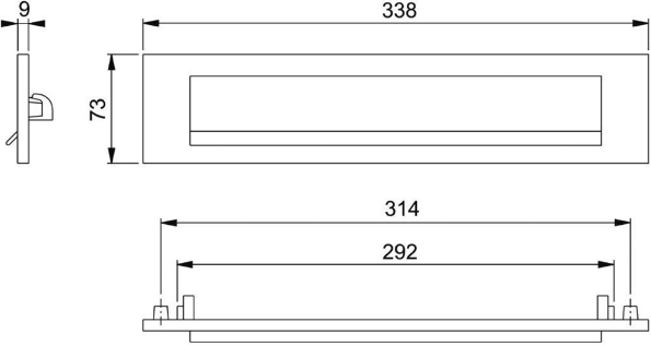 Afbeeldingen van HOPPE Briefplaat 403 rechthoekig F1