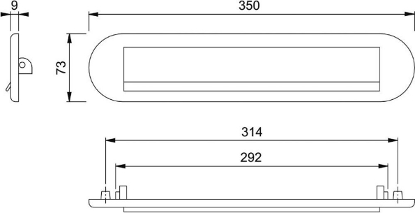 Afbeeldingen van HOPPE Briefplaat 454, ronde hoek