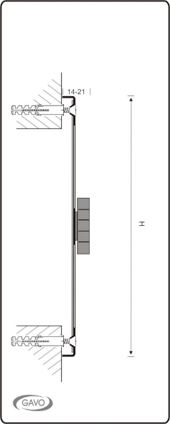 Afbeeldingen van Gavo Schuifrooster, aluminium 2-3704W 37 x 4 cm, wit