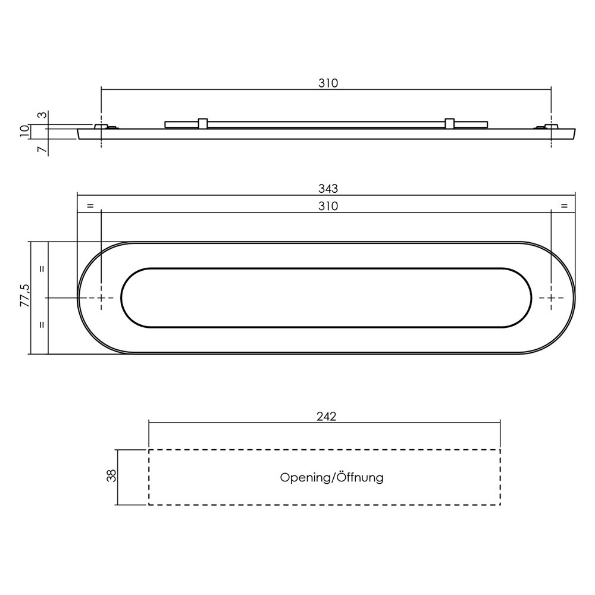 Afbeeldingen van INTERSTEEL Brievenbus ovaal met veer chroom 4000