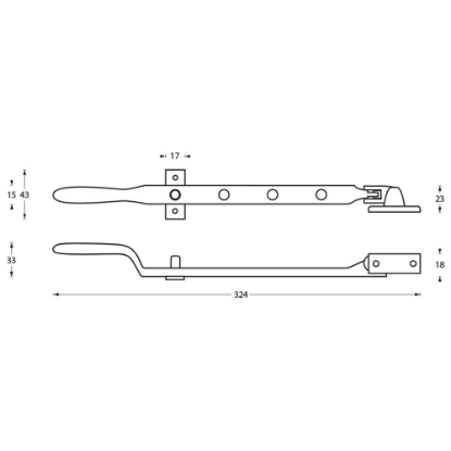 Afbeeldingen van INTERSTEEL Raamuitzetter met stelpen nikkel 5615