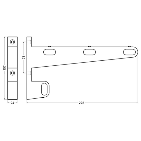 Afbeeldingen van Hermeta Steun rechts Gardelux 1 1141 278mm rechts