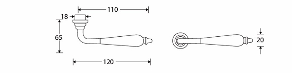 Afbeeldingen van Mi Satori Deurkruk Antique bakeliet