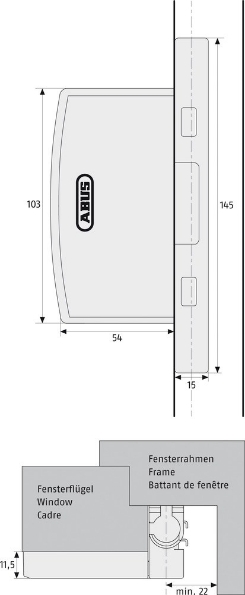 Afbeeldingen van ABUS Scharnierbeveiliging FAS97 wit SKG2